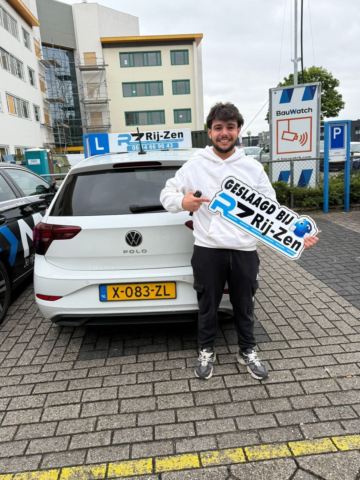 Geslaagde leerling bij Rij-Zen