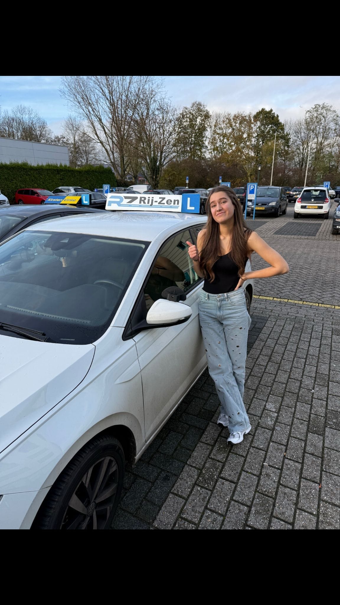 Geslaagde leerling bij Rij-Zen